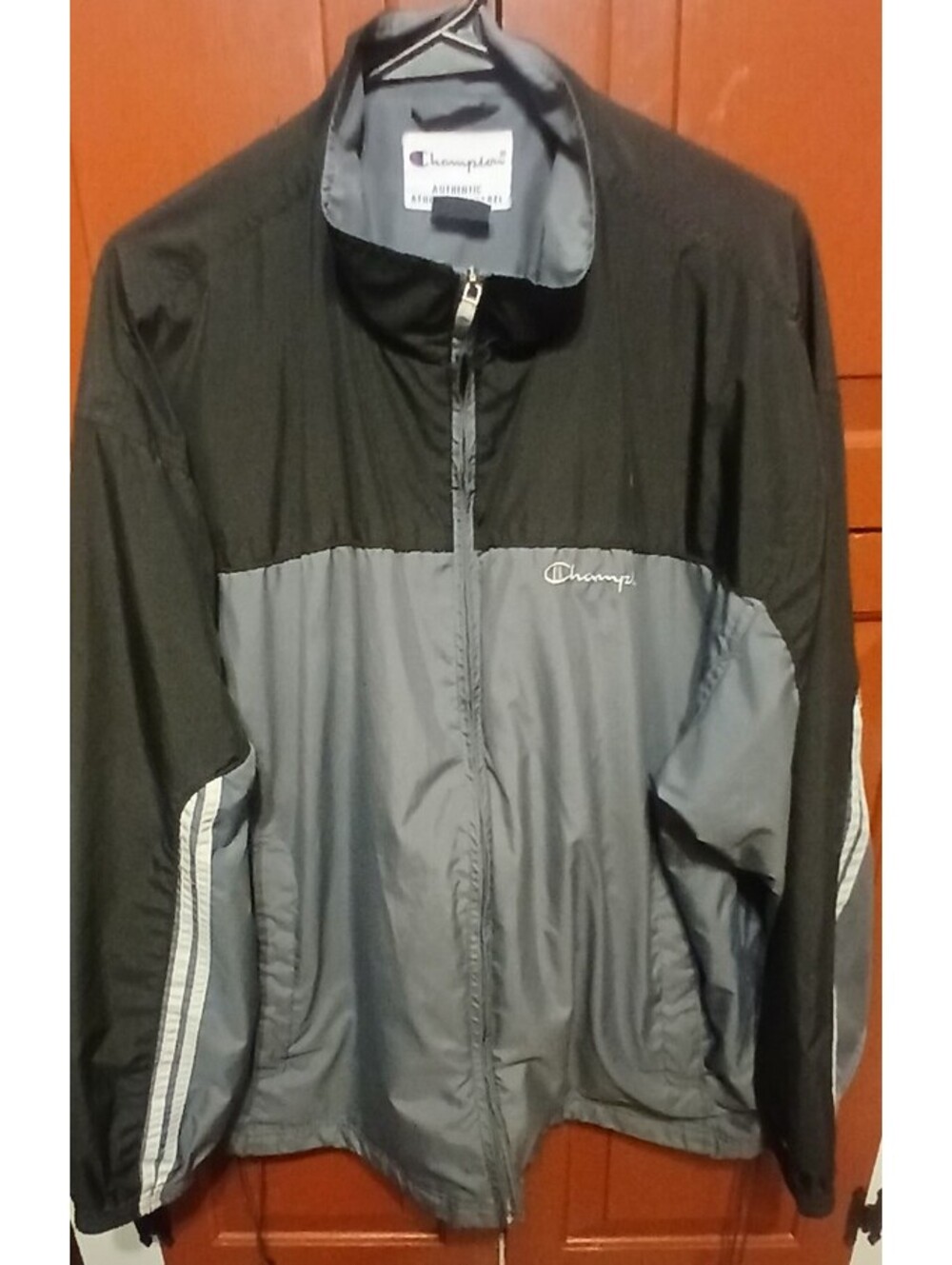 Vintage Champion color block full-zip utility windbreaker jacket Size XL, 100